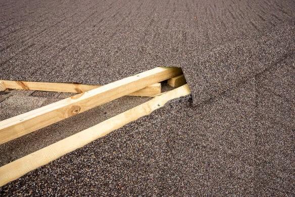 Hip flashing installation step 2